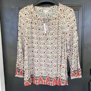Lucky Brand Peasant Style Blouse